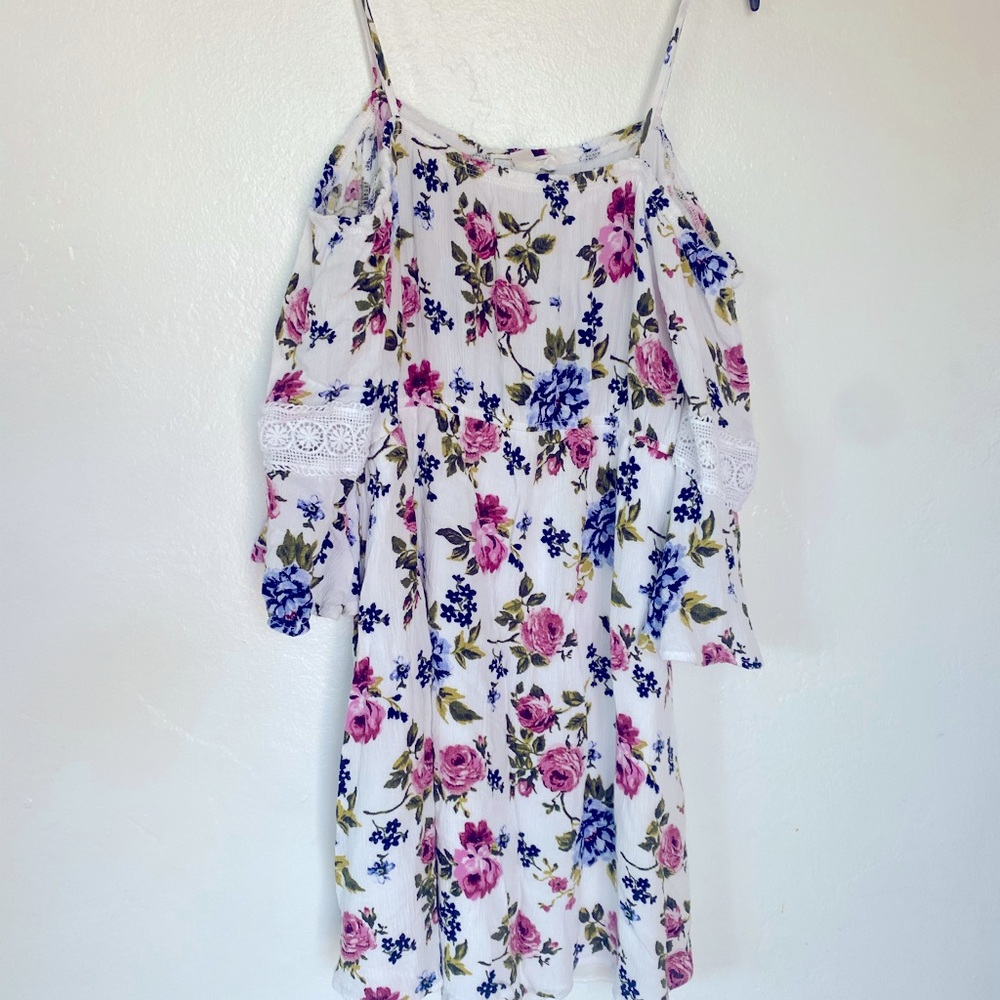Maternity off the shoulder floral dress
